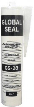 Герметик силиконовый Global Seal санитарный белый 290 мл